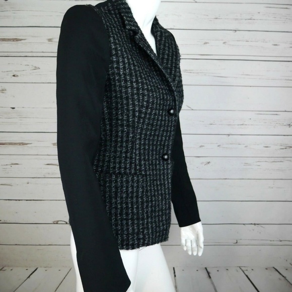 BALENCIAGA PARIS WOOL SILK TWEED CAREER BLAZER - Picture 7 of 8